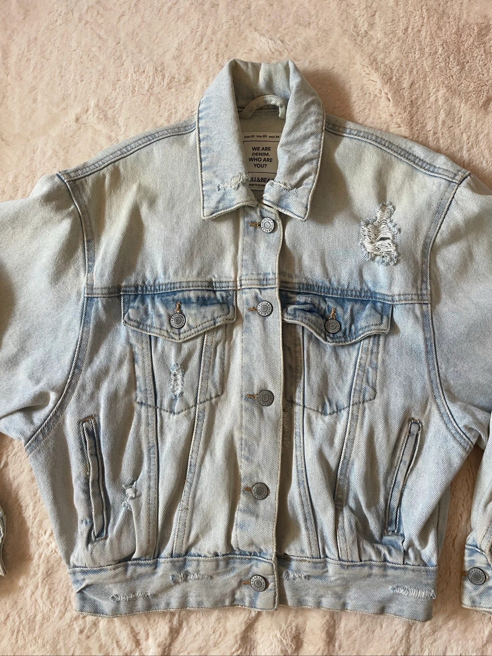 Veste en jean oversize Pull&Bear XS bleu clair – photo 2
